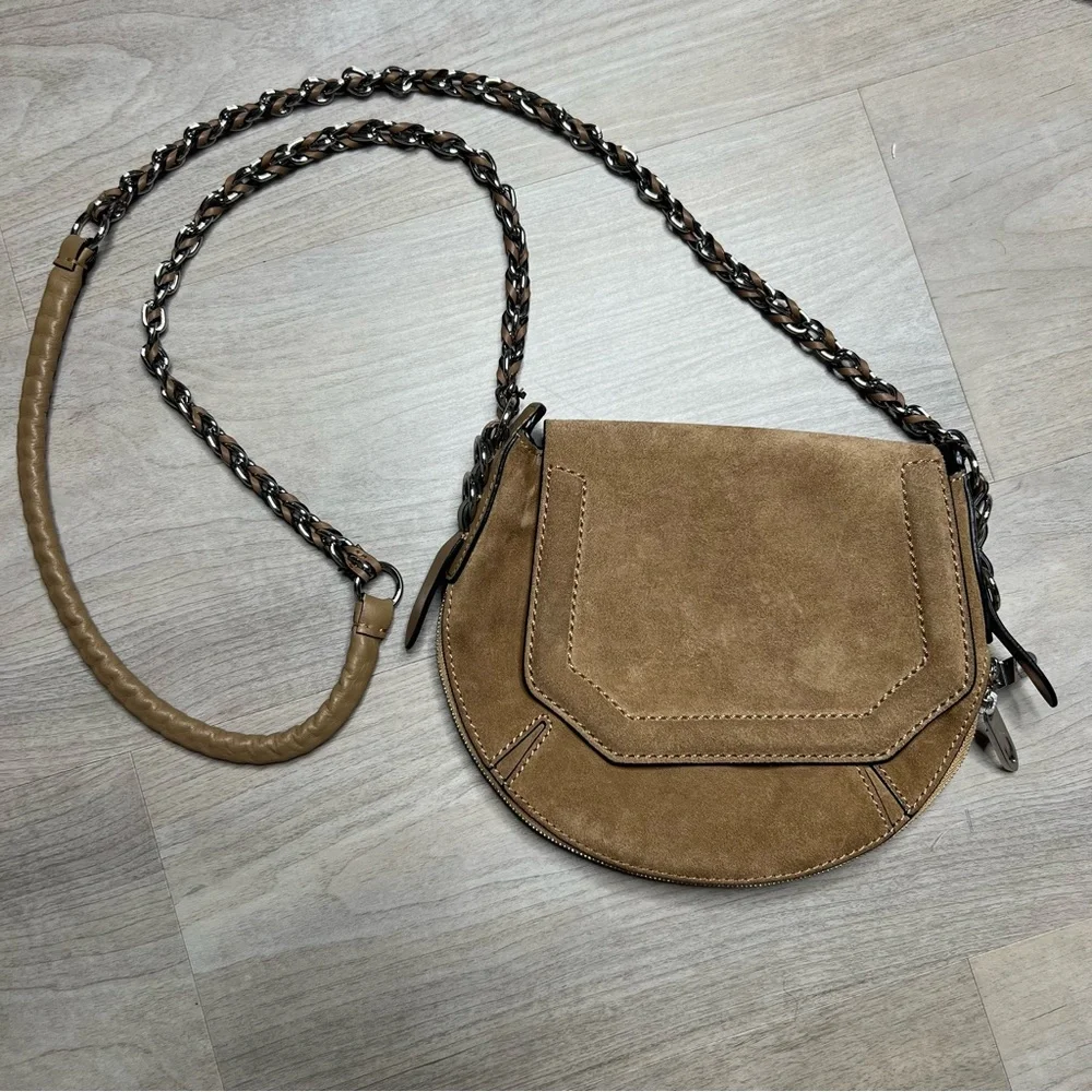 Rag & Bone Bradbury Mini Flap Chain Hobo Bag in Beige
